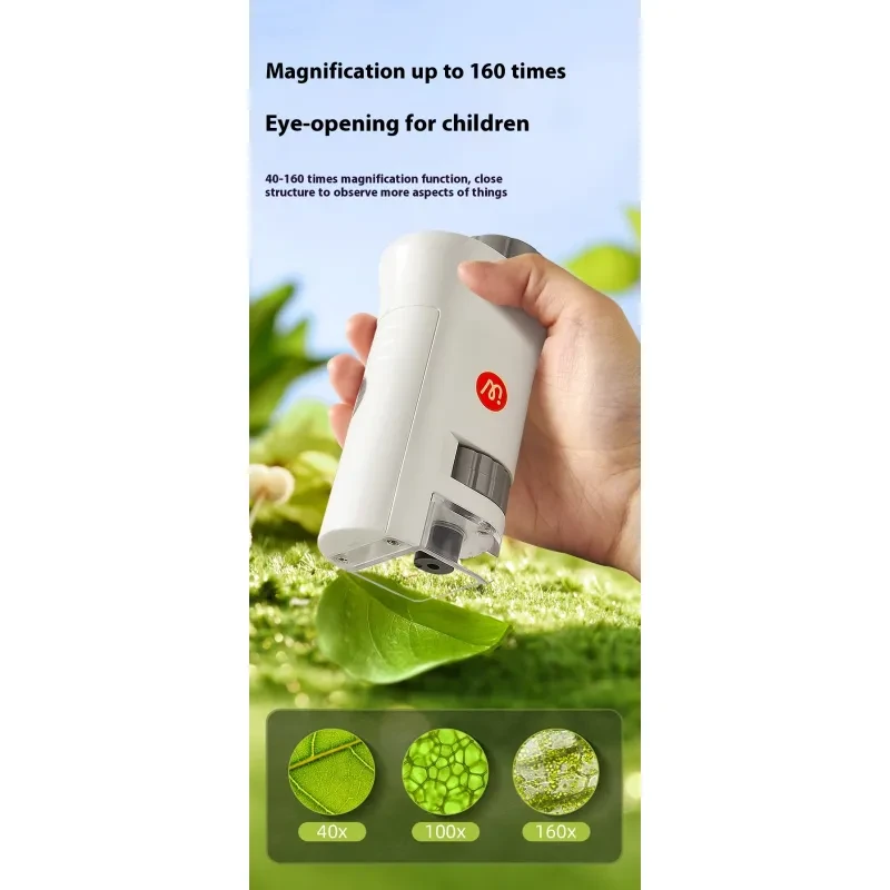 Children's HD Portable Scientific Experiment Handheld Microscope