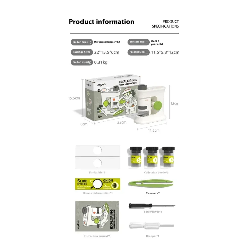 Children's HD Portable Scientific Experiment Handheld Microscope