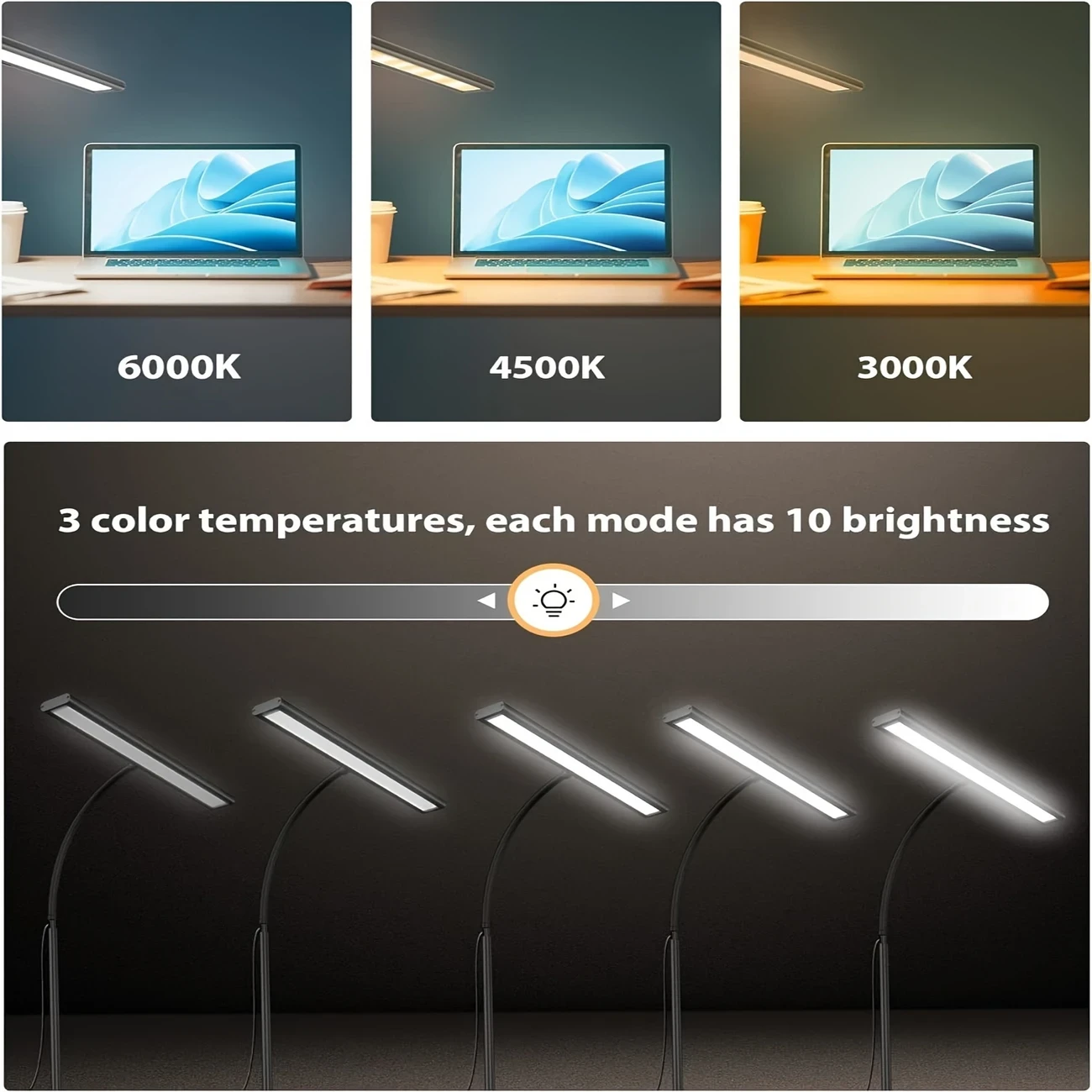 iFalarila Dimmable 160 LED Clip-On Desk Lamp  Perfect for Focused Lighting in Any Space