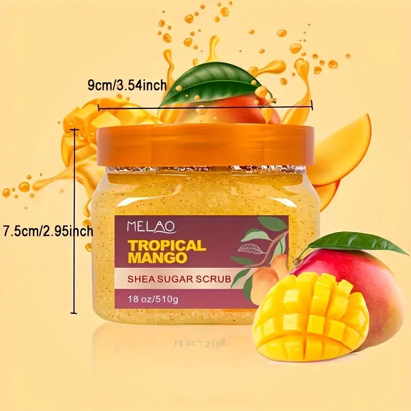 Vitamin E Enriched Melao Tropical Mango Shea Sugar Scrub