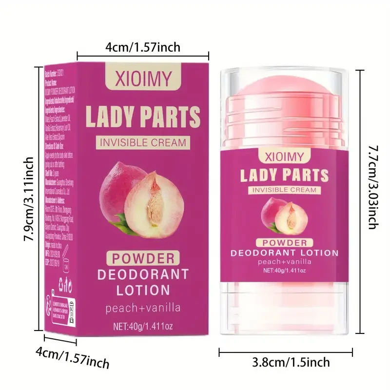 Xioimy Peach Scented Deodorizing Cream, 40g