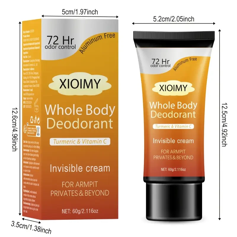 All-Over Deodorant with a Refreshing Ginger And Turmeric Scent