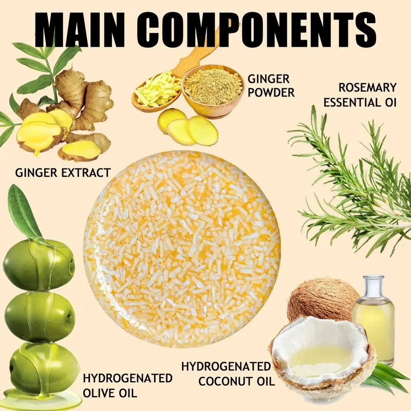 Xioimy 60g Ginger Shampoo Bar