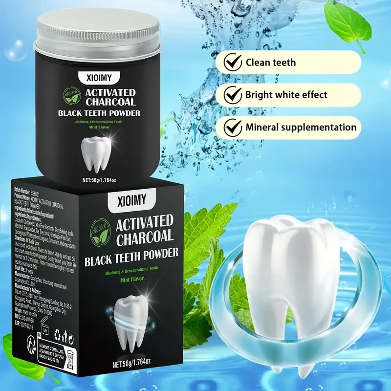 50g Mint Flavor Xioimy Activated Carbon Teeth Whitening Powder