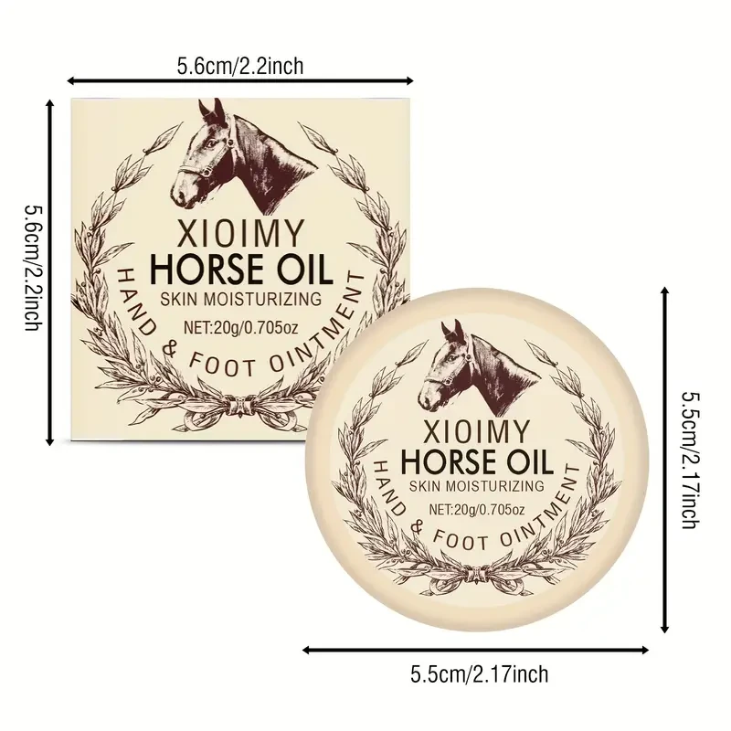 2pcs XIOIMY Horse Oil Hand & Foot Moisturizing Cream 20g Each