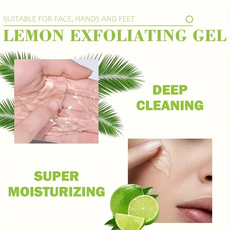 120g Lime Exfoliating Gel with Lemon, Aloe Vera, Rose & Glycerin