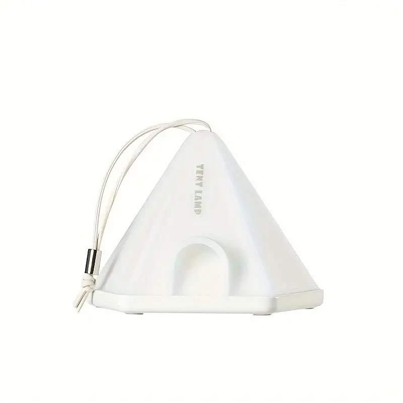 1pc Tent-Shaped LED Pendant Light USB Rechargeable 1200mAh Lithium Battery, Multi-Mode Mood Lighting for Bedroom, Home, Office Decor, Desk & Scene Decoration