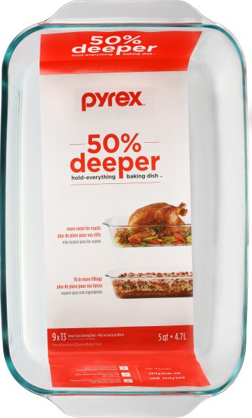 Deep Glass Baking Dish 4.7L - Pyrex