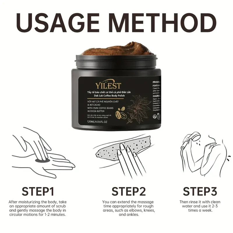 Yilest Coffee & Cocoa Body Scrub