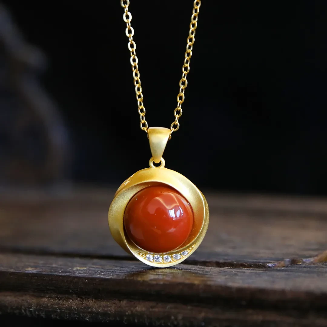 Natural Southern Red Agate Necklace