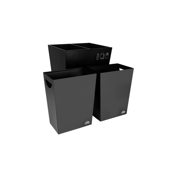 Recycle Waste Bin Black 2pc 3.8L  - Noble & Price