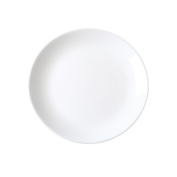 White Coupe Glass Dinner Plate 19cm  - Wiltshire