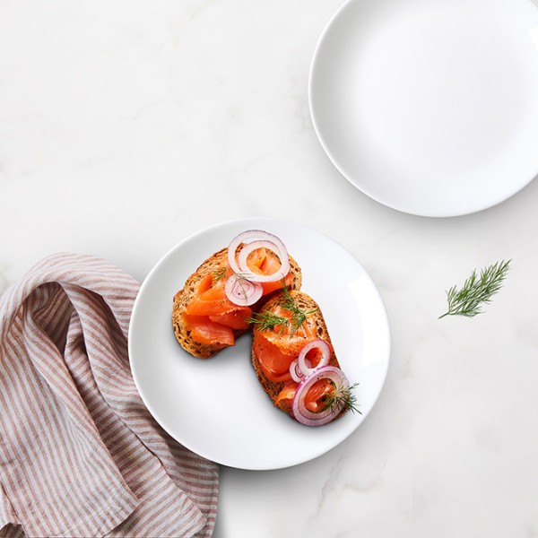 White Coupe Glass Dinner Plate 25cm  - Wiltshire