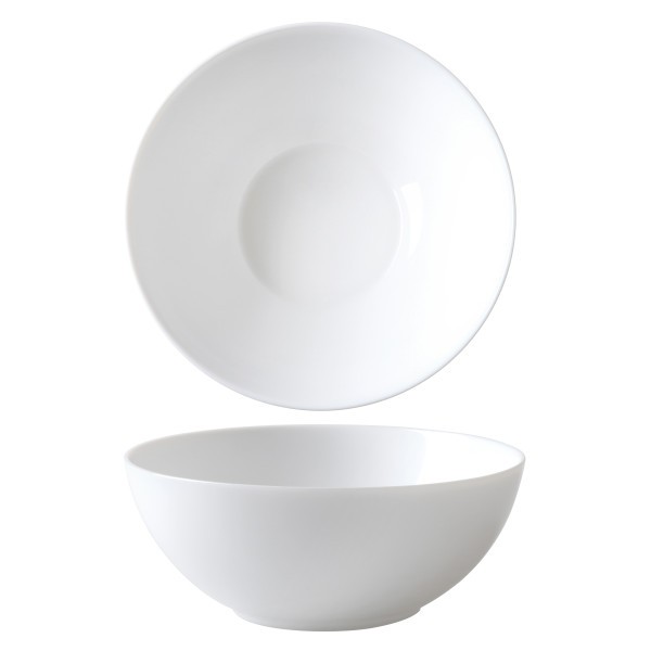 White Coupe Glass Noodle Bowl 18cm  - Wiltshire