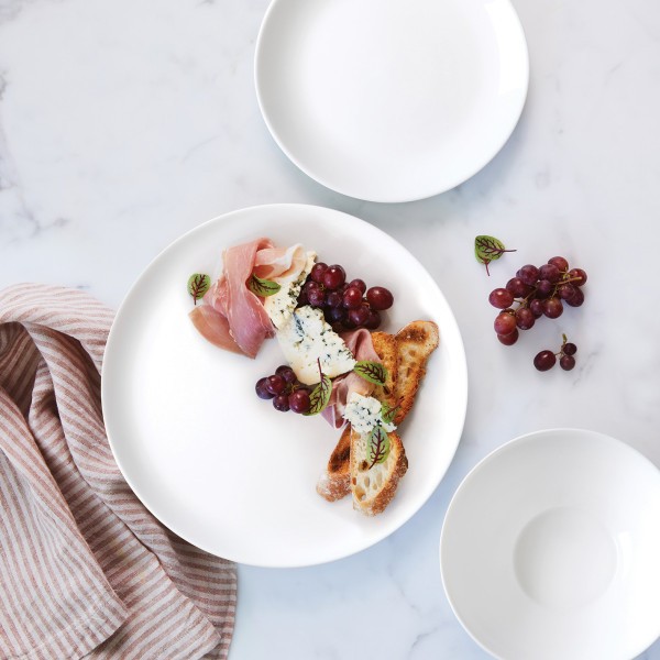 White Coupe Glass Noodle Bowl 18cm  - Wiltshire