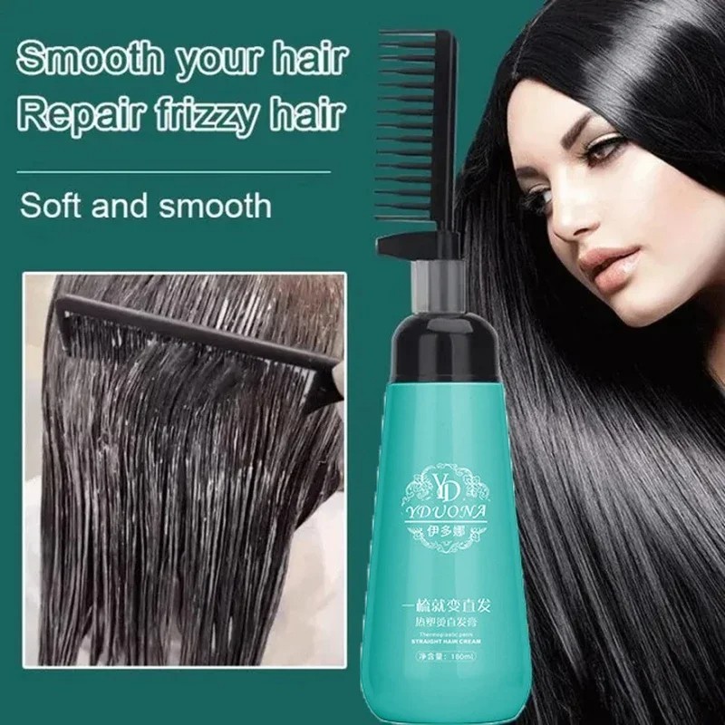 Hair Straightening Cream and Comb Set  Repair Hair Frizz, Beautiful Protein Smooth Care