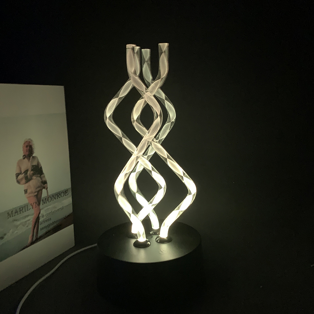 Creative USB Acrylic Table Lamp 7 Colors Change Atmosphere Night Lights Led Decoration Nightclub Lights Bedroom Decor