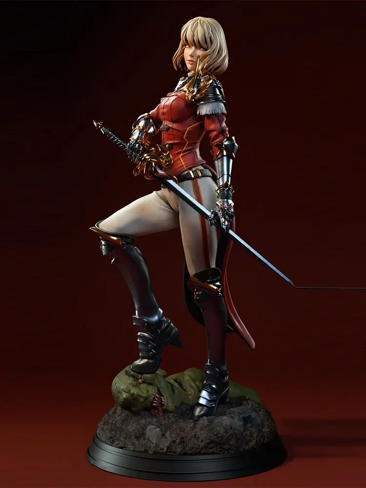 1/24 1/18 Resin Model Kit Female Sword Figure Sculpture Unpainted No Color RW-1372
