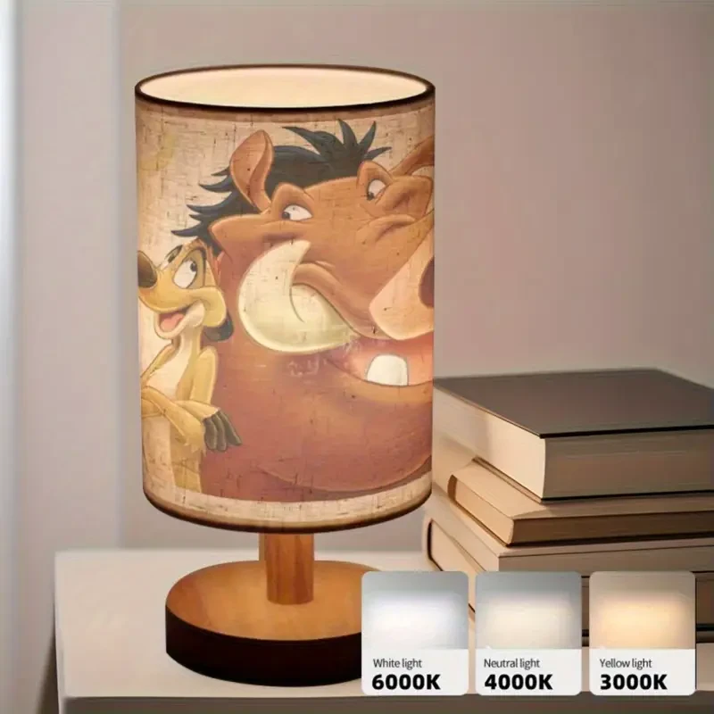 Modern Cartoon Character Table Lamp with USB Power & Adjustable Lighting  Ideal for Bedroom, Living Room, and Gift Giving