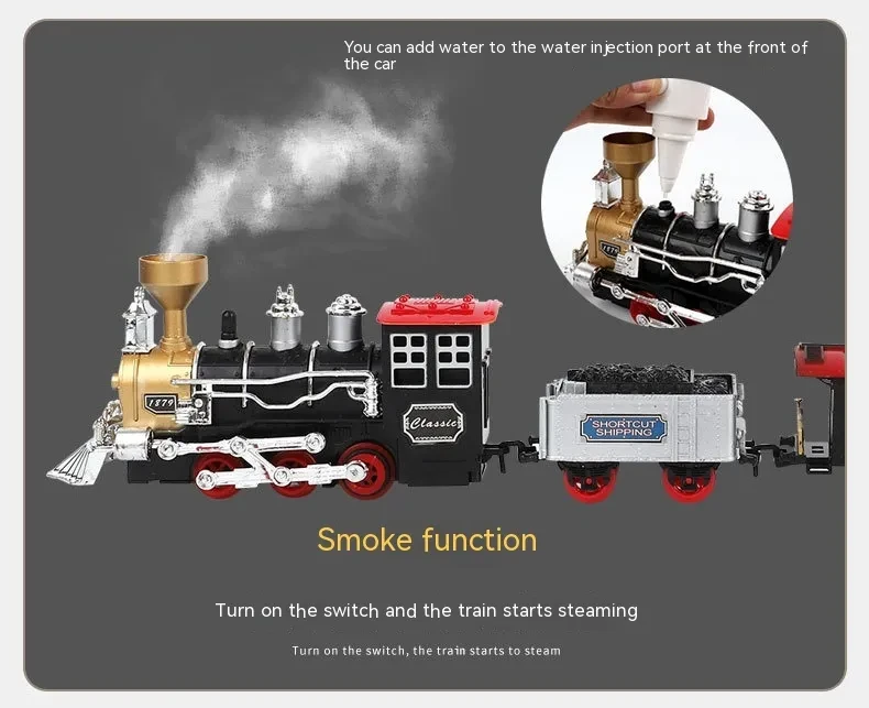 Classical Steam Train Electric Track Toy