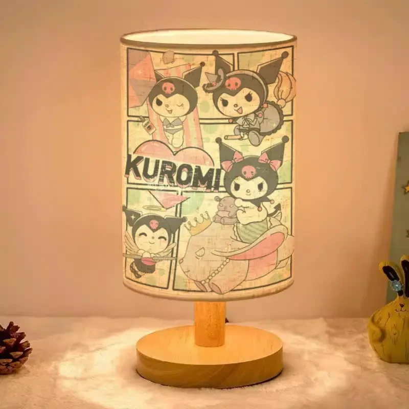 Melody Elegant Kuromi-Themed Table Lamp  Adjustable Tri-Color Lighting & Extendable Design for Bedroom & Living Room Charm