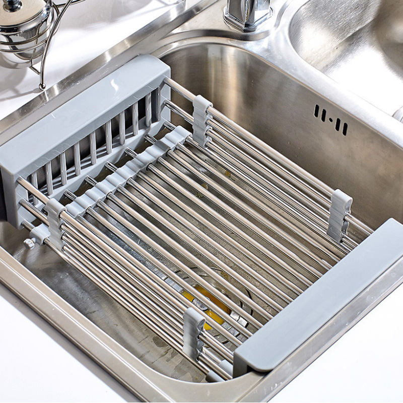 New Kitchen Sink Accessories Hanging Pp Basket Drain Basket Plastic Storage Filter Basket Wash Basin Dish Rack