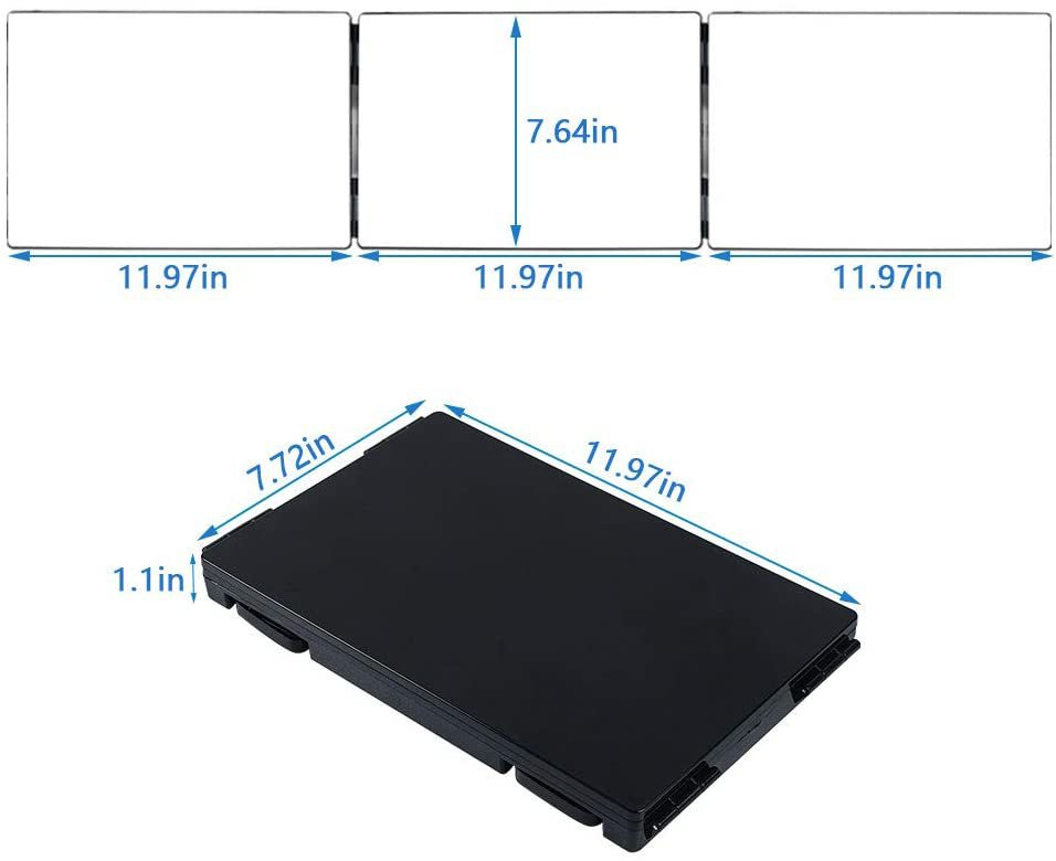 Retractable Hanging Three-sided Folding Mirror Makeup