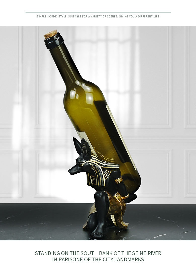 Creative Wine Rack Decoration Anubis Dog God Wine Rack