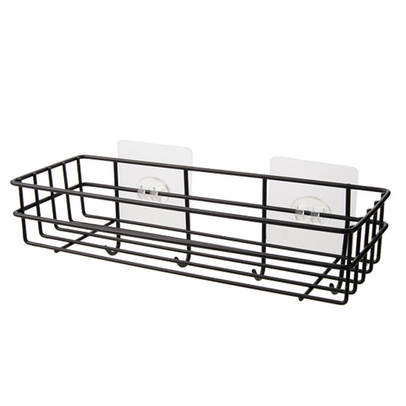 Bathroom Rack Black Wall-mounted Iron Bathroom Towel Rack