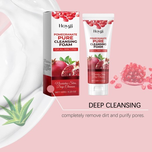 Pomegranate Pore Cutin Cleansing Skin Facial Cleanser Freshing And Moistrurizing Nourishing Not Tight
