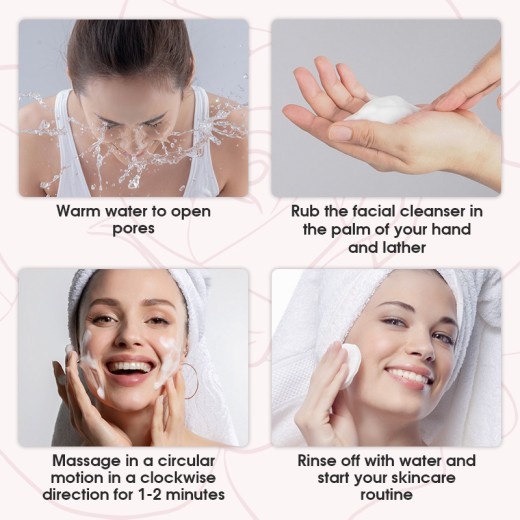 Rose Facial Cleanser Mild And Not Tight Hydrating