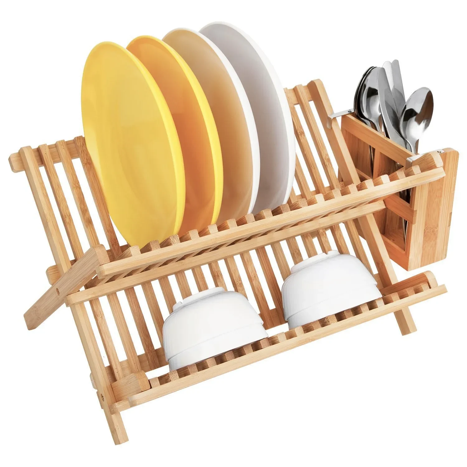 Bamboo Folding Dish Rack
