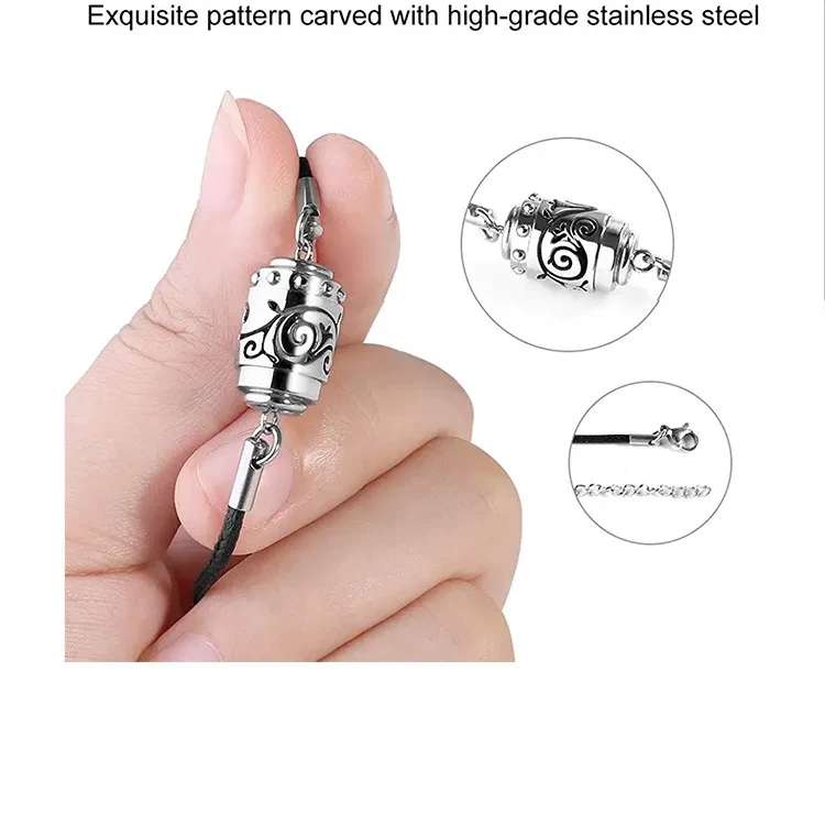 Simple Stainless Steel Aromatherapy Pendant Necklace