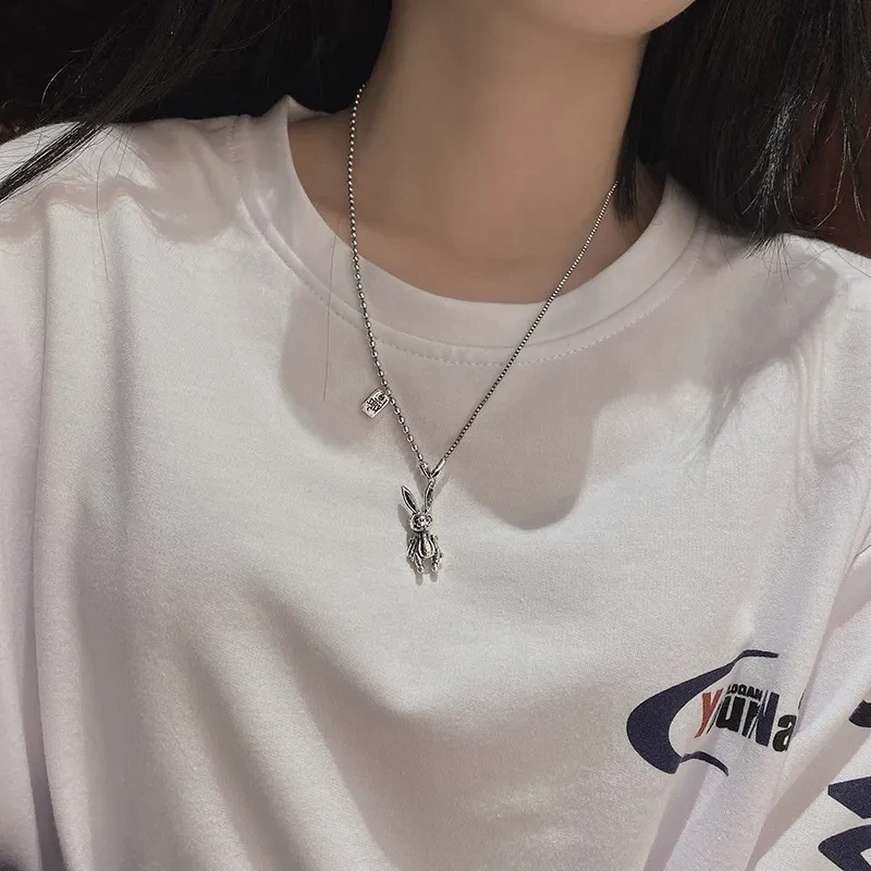 Cute Rabbit Shape Necklace Pendant Clavicle Chain