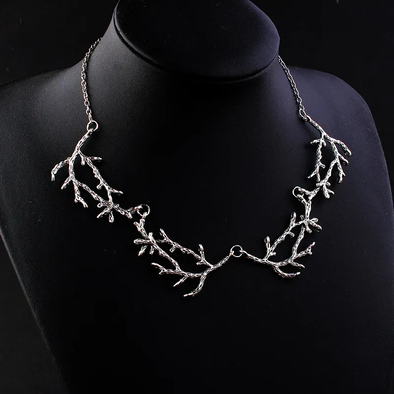 Vintage Personality Woods Silver Branch Necklace