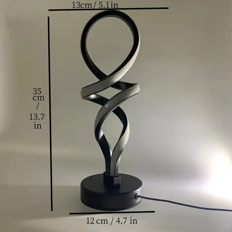 Modern Nordic LED Desk Lamp | USB-Powered | Adjustable Lighting & Color Temperature | Eye-Care Design | Sleek Black Metal Base