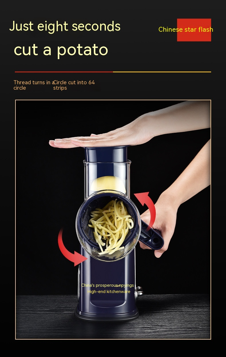 Multi-function Vegetable Chopper Hand Roller Grater Slicer Potato Grater Shredded Vegetable Cutter