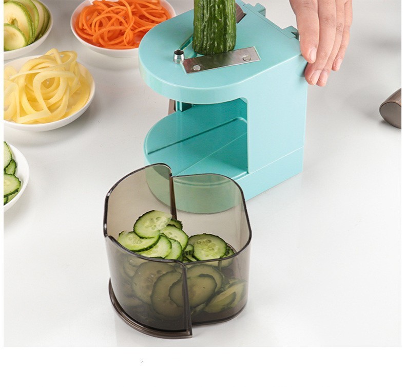 Spiral Grater, Vertical Hand-Operated Filament Vegetable Cutter, Salad Artifact, Vegetable Cutter