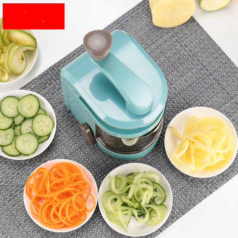 Spiral Grater, Vertical Hand-Operated Filament Vegetable Cutter, Salad Artifact, Vegetable Cutter