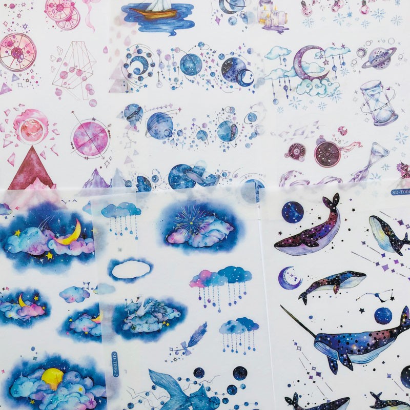 Hand account and paper sticker set