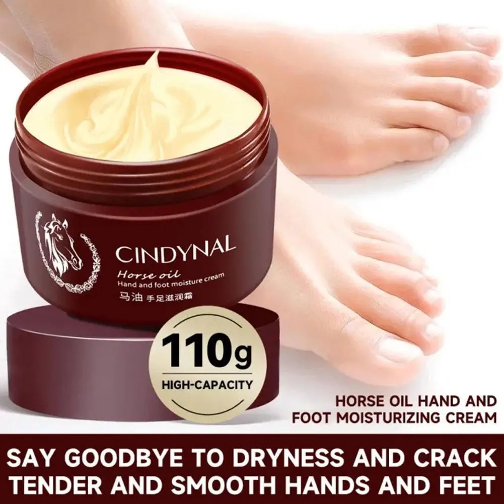 Horse Oil Hand and Foot Salve Cream  Natural Heel Repair Cream for Drying, Cracking, and Moisturizing