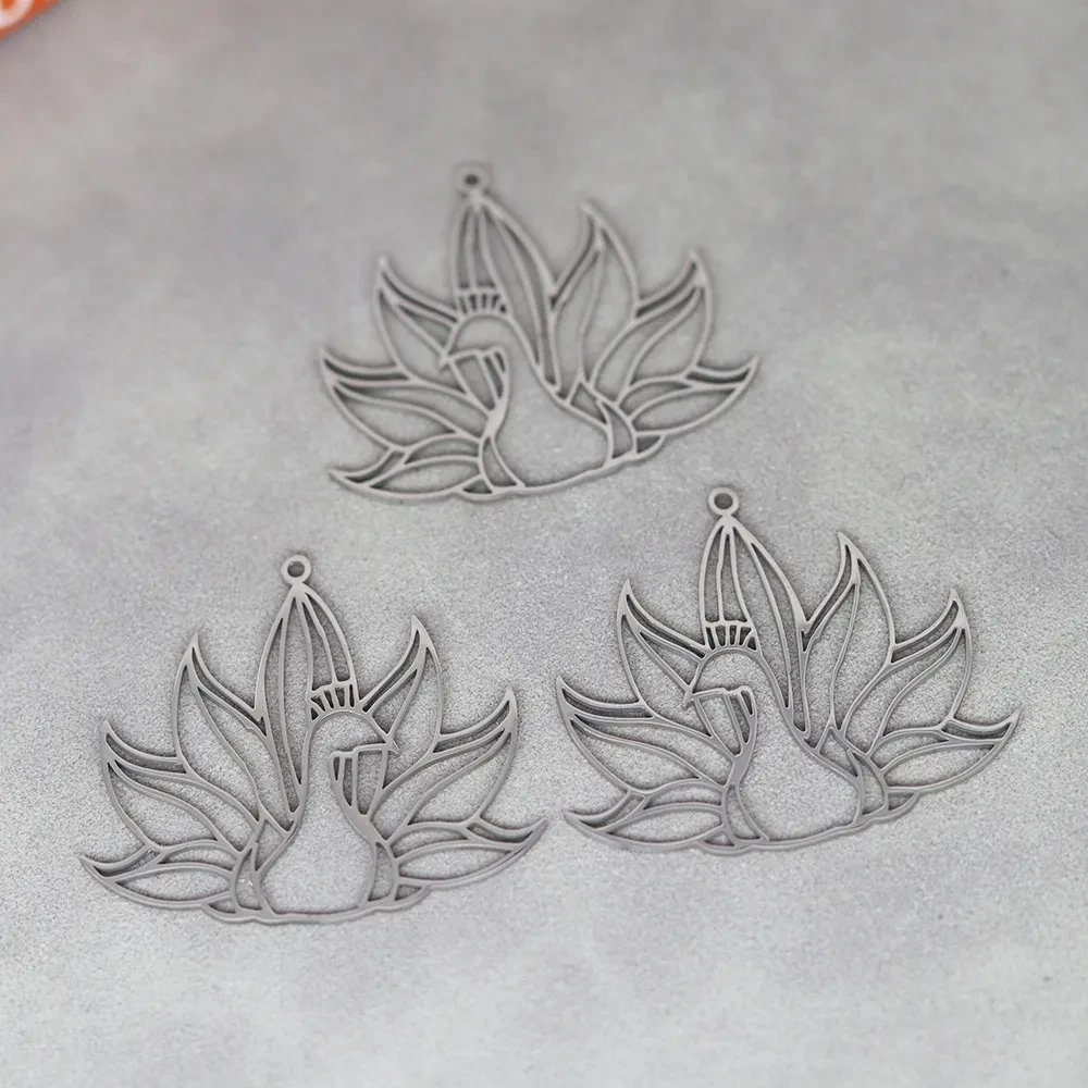 New Geometric Stainless Steel Peacock Pendant