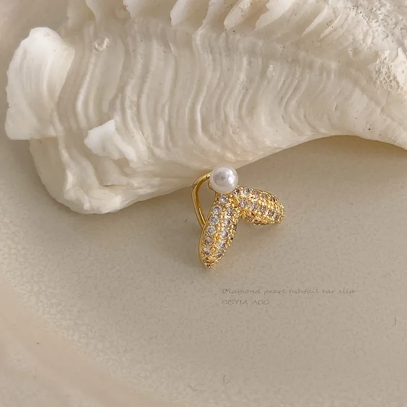 Pearl Female Earless Earrings Simple Earrings Niche High-end Sense Ear Bone Clip