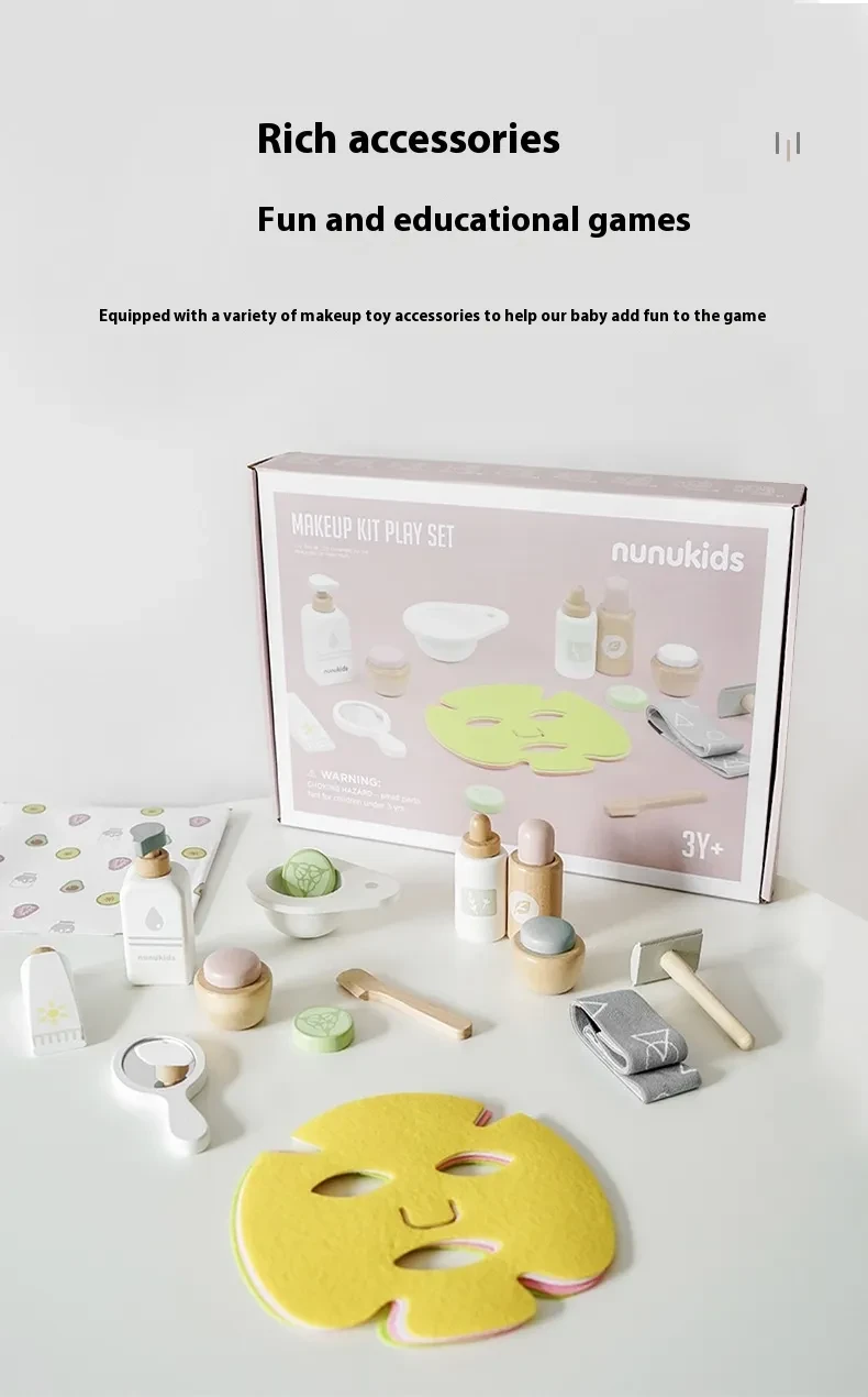 Wooden Children's Toy Girls' Makeup Mask