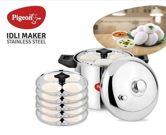 Stainless Steel Idli Maker Pot (6 Plates)