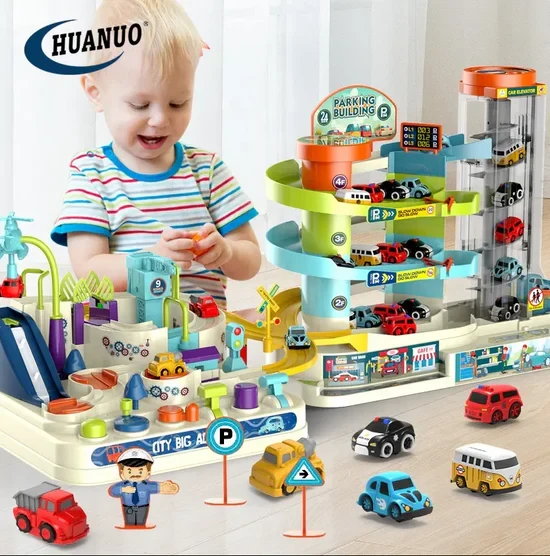 Car Adventure & Parking Building Play Set
