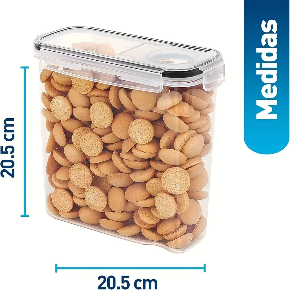 4-Piece 2.5L Airtight Kitchen Storage Containers Set  Clear, BPA-Free, Leak-Proof, Stackable, and Space-Saving Storage for Dry Goods, Nuts, Beans, Cereals, Snacks, Flour, Sugar, Coffee, Tea, and Pet Food