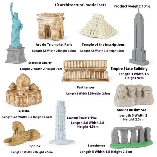 Children's Science And Education Simulation Famous Building Model Landmark Building