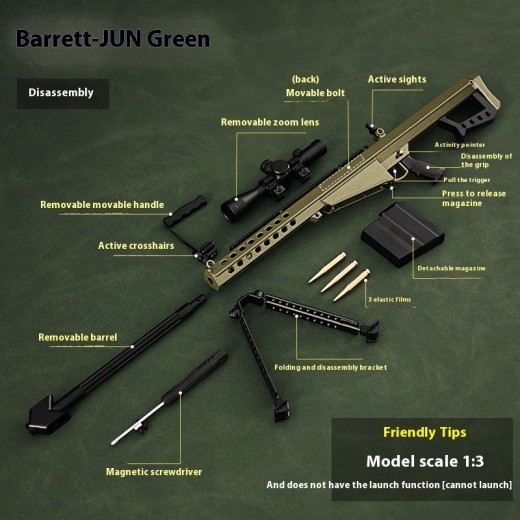 Detachable Barrett M82A1 Sniper Rifle Toy