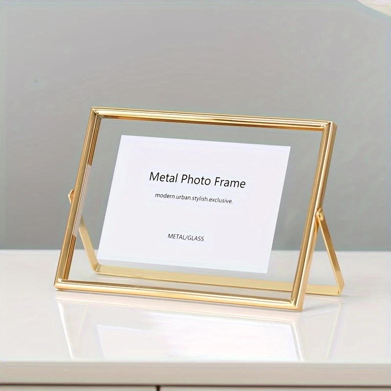 Elegant Golden Floating Photo Frame  A Stunning Display for Your Cherished Memories